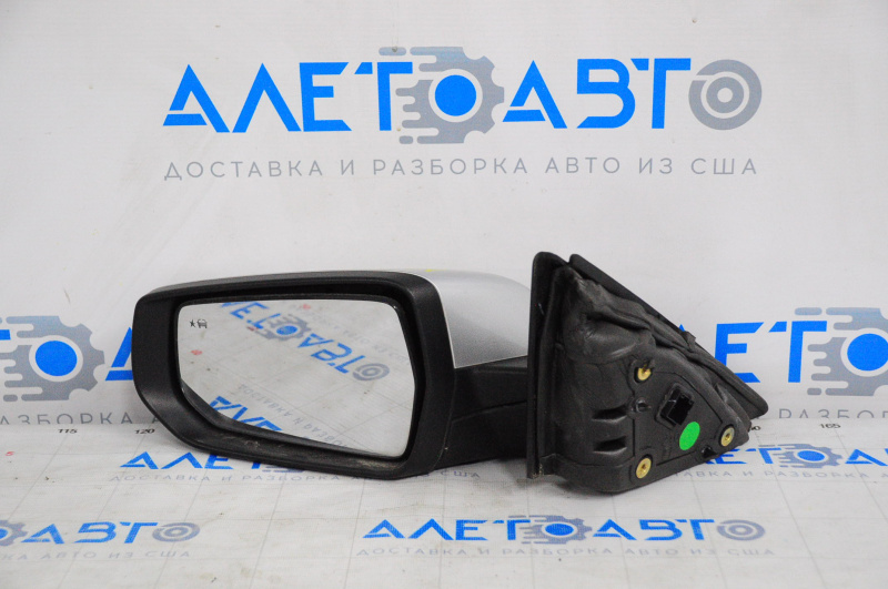 Left side mirror complete Chevrolet Malibu 16-18 8 pins, heated, turn signal, BSM, silver
