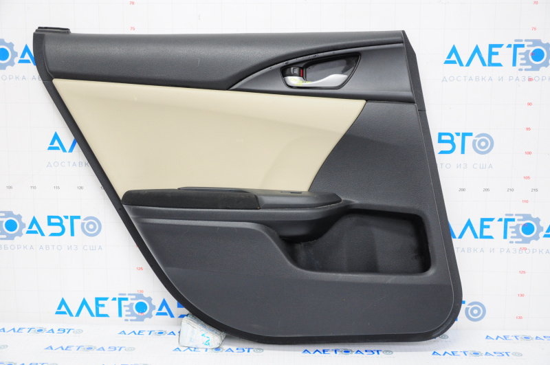 Door trim card rear left Honda Civic X FC 16-21 4d cloth black with beige insert, scratch