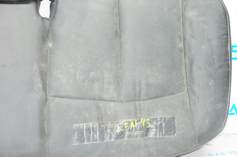 Rear row of seats 2nd row Nissan Leaf 13-12 heated, leather black, lower part, dry-cleanable
