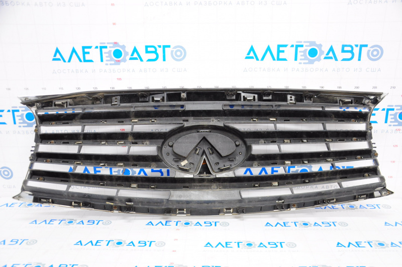 Radiator grill grill Infiniti JX35 QX60 13-15 prerest, with emblem, under radar cruise, break, chrome swelled