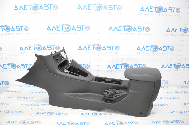 Central console armrest and cup holders Ford Focus mk3 15-18 rest, black, scratches