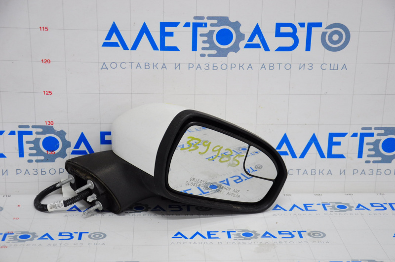 Side mirror right complete Ford Fusion mk5 13-17 3 pins, white, scratches