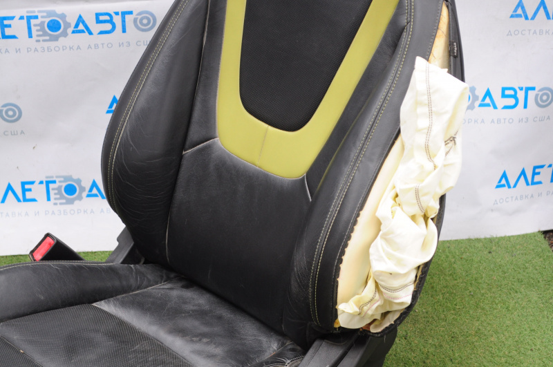 Driver's seat Chevrolet Volt 11-15 without airbag, mechanical, leather black, shot