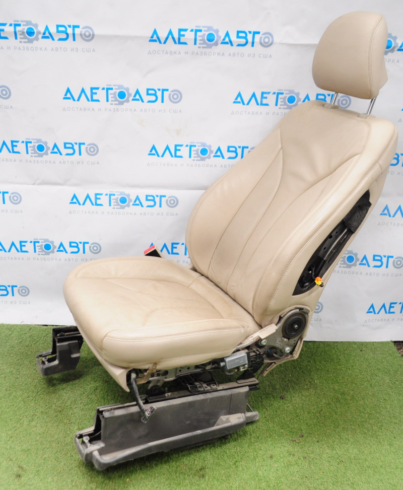 Driver's seat Lincoln MKX 16-16 without airbag, electric, beige leather, without pad