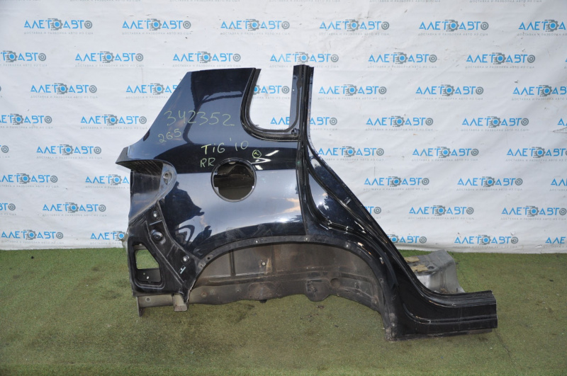 Quarter wing rear right VW Tiguan 09-18 black, butt