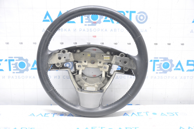 Naked steering wheel Mazda6 09-10 black leather, with pads, cracks, worn