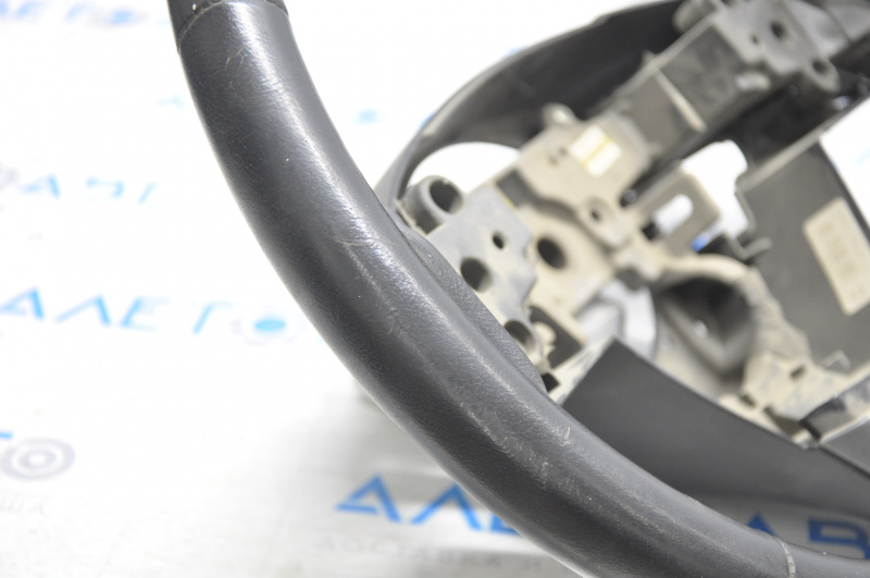 Naked steering wheel Mazda6 09-10 black leather, with pads, cracks, worn