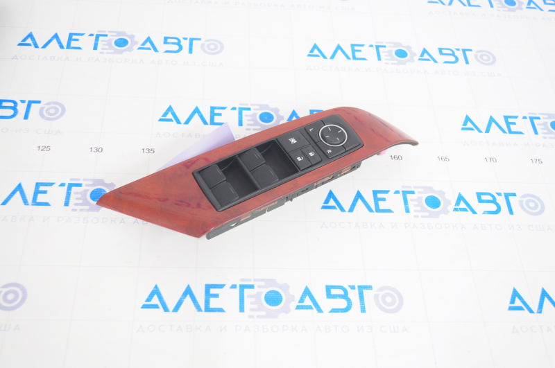 Front left window lift control Lexus RX350 RX450h 10-15 black, with burgundy wood trim