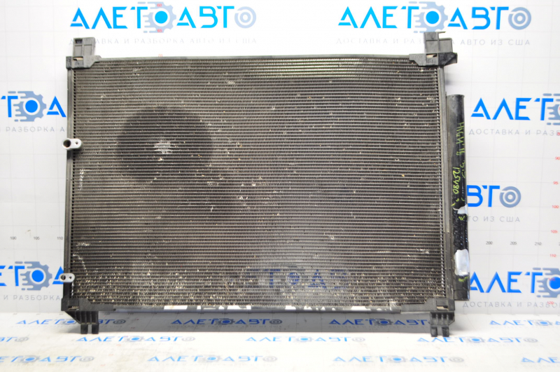 Air conditioning radiator condenser Toyota Highlander 14-19 2.7, 3.5 dented on the side, bent, warped