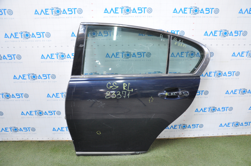 Rear left door assembly for Lexus GS300 GS350 GS430 GS450h 06-11, blue butt, painted