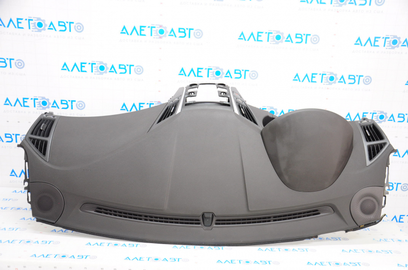 Torpedo front panel with AIRBAG Hyundai Sonata 11-15 black with beige inserts, broken bar