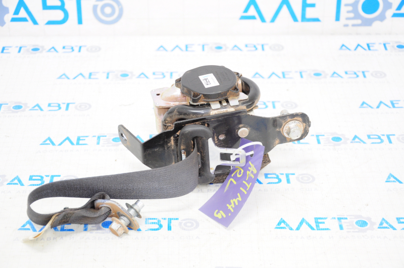 Seat belt rear left Nissan Altima 19-22 black, water damage