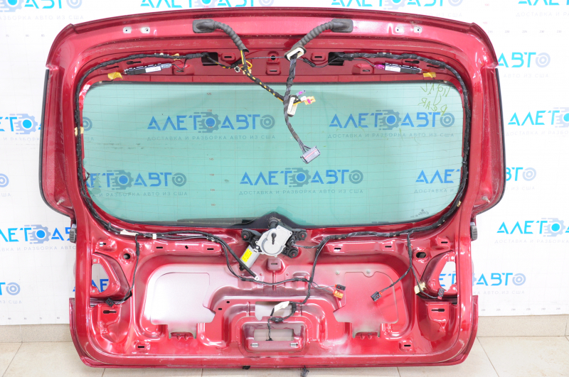Bare tailgate with glass VW Tiguan 09-18 red LA3T, dent, with wiper arm and trapezoid