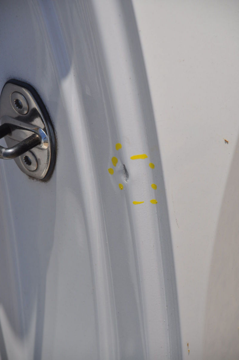Quarter wing rear left VW Passat b7 12-15 USA white on body, bumps, dented