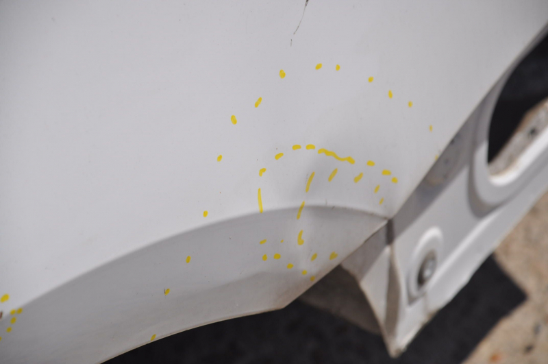 Quarter wing rear left VW Passat b7 12-15 USA white on body, bumps, dented