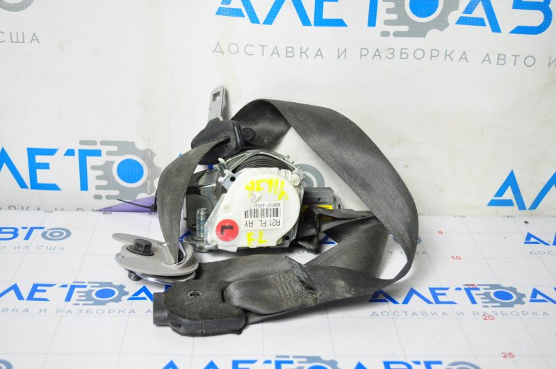 Driver's seat belt with tensioner Hyundai Sonata 11-15 black without pyropatron, dirty