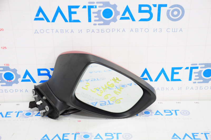 Right side mirror assembly Mazda 6 13-16 5 pins, turn signal, red