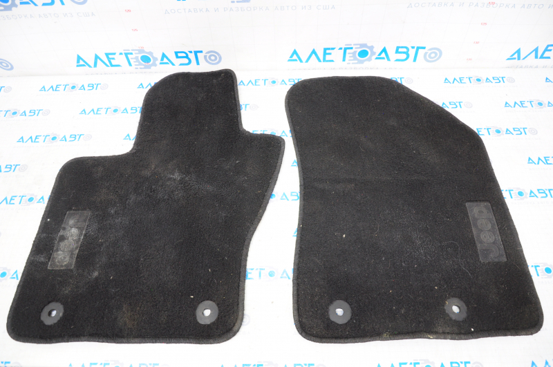 Set of floor mats for Jeep Compass 17-24 cloth, black