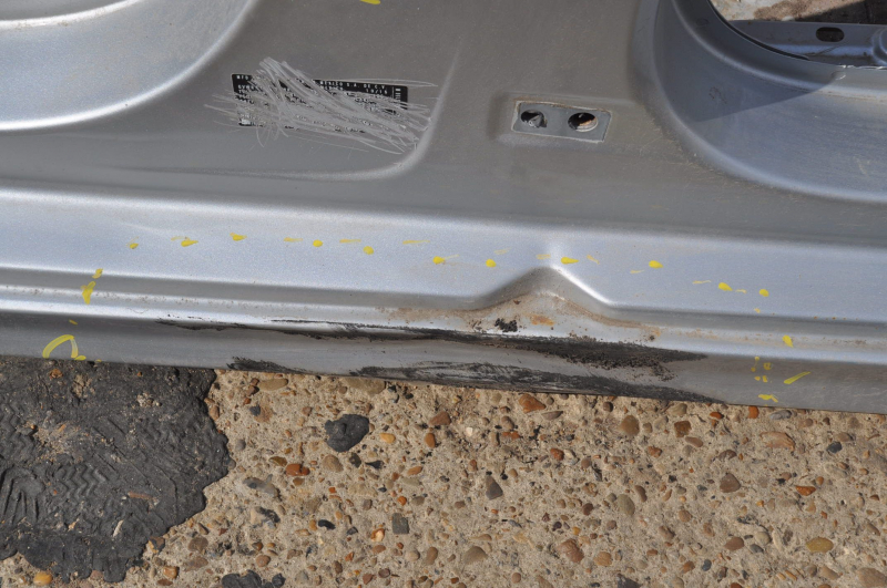 Body pillar central left VW Jetta 11-18 USA silver on body, dented