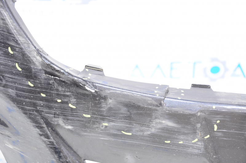 Front bumper bare Ford Fusion mk5 13-16 without parking sensors, black, worn, cracked, broken mount