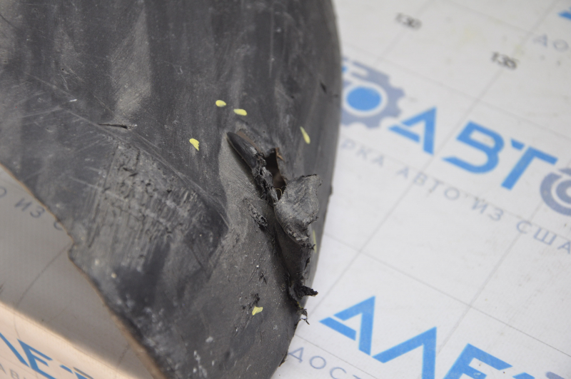 Tesla Model S 12-15 pre-restoration front bumper lip, structure, tears, creases, scratches, broken fasteners