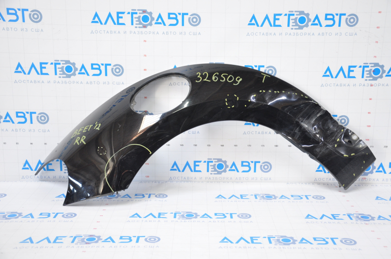 Rear right wing VW Beetle 12-19 black L041 dented in front, dent, bumps