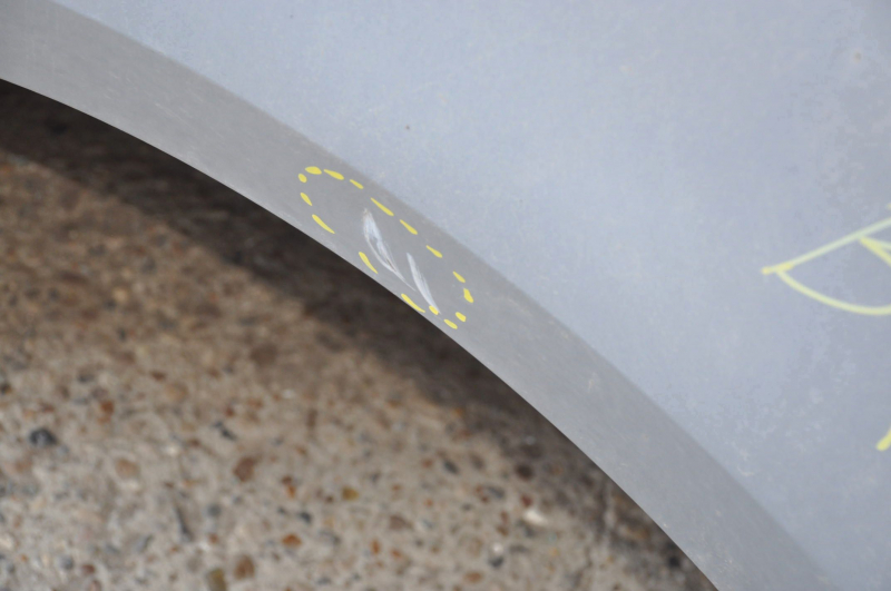 Quarter wing rear left VW Passat b7 12-15 USA silver on body, bumps