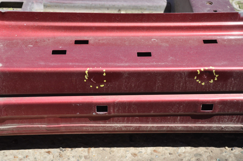 Front left quarter Hyundai Sonata 15-19 red on the body, dented side member nose, bumps