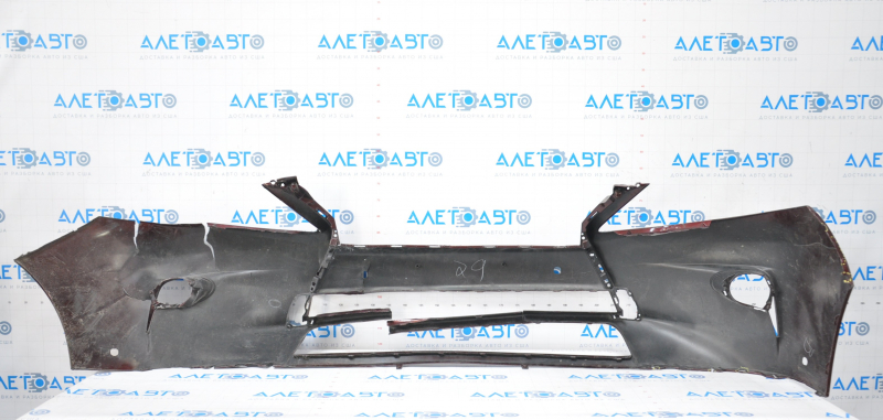 Bare front bumper Lexus RX350 RX450h 13-15 rest red for parking sensors, dented, cracks, sawed, broken fasteners