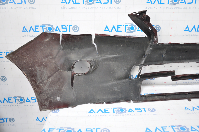Bare front bumper Lexus RX350 RX450h 13-15 rest red for parking sensors, dented, cracks, sawed, broken fasteners