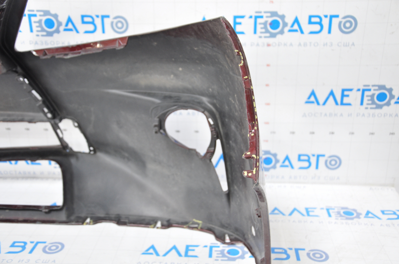 Bare front bumper Lexus RX350 RX450h 13-15 rest red for parking sensors, dented, cracks, sawed, broken fasteners