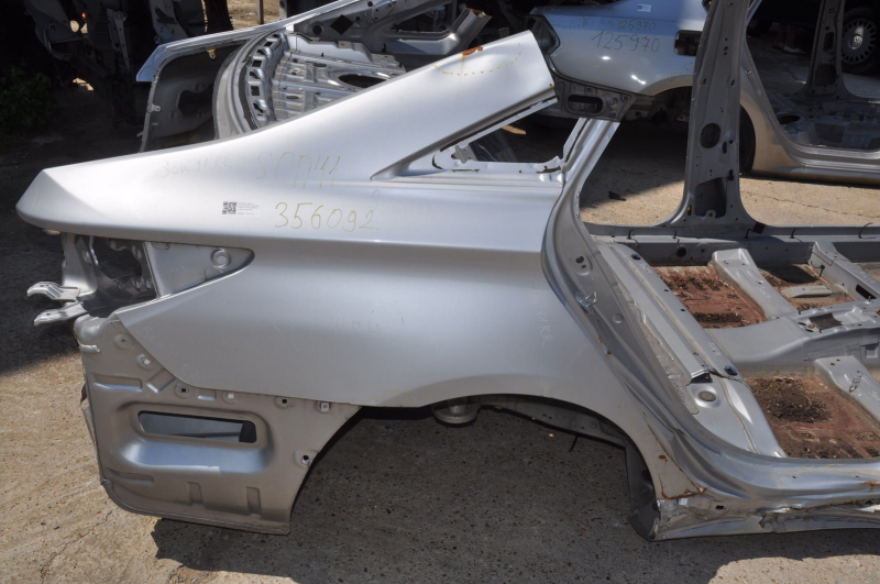 Quarter wing rear right Hyundai Sonata 11-12 silver on the body, dents, bumps