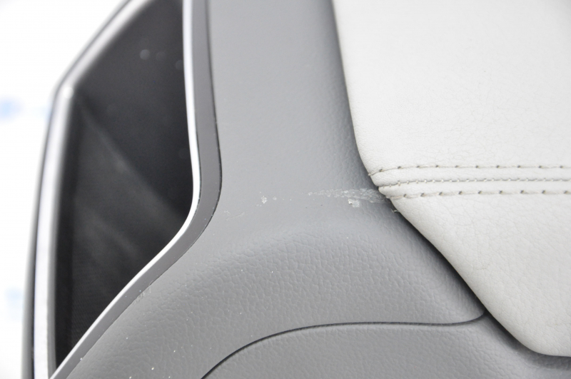 Central console armrest and cup holders Audi A4 B8 13-16 rest leather gray, scratches