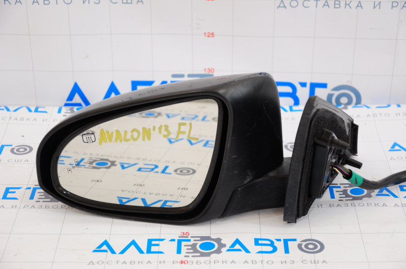 Left side mirror complete Toyota Avalon 13-18 14 pins, BSM, turn signal, heated, black