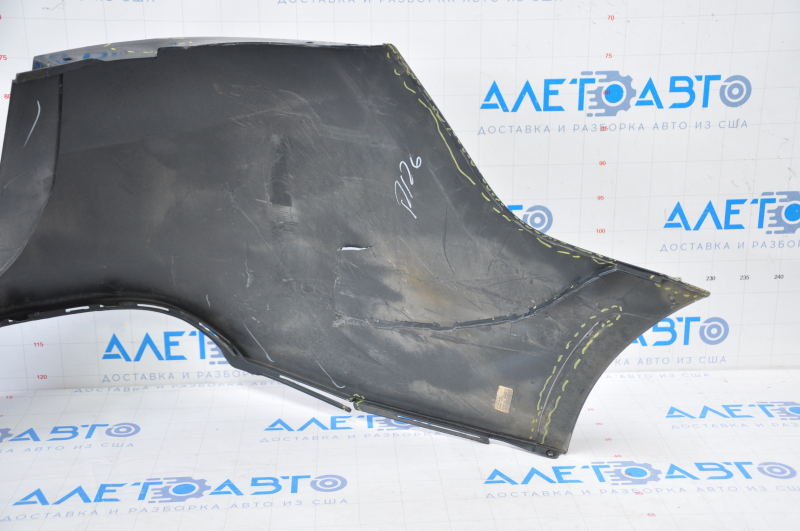Rear bumper bare Ford Fusion mk5 13-18 green tears, dented, torn off fasteners