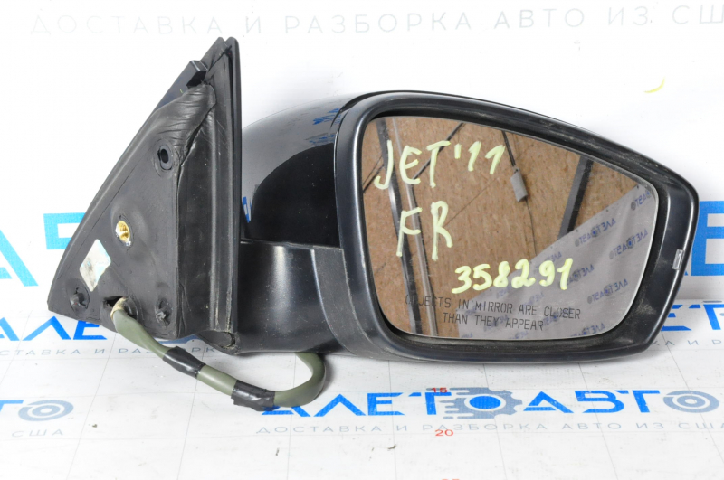 Side mirror right complete VW Jetta 11-18 6 pins, turn signal, black