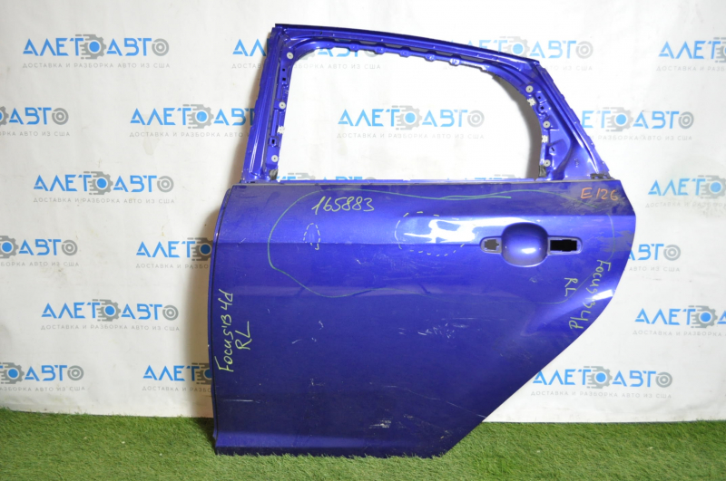 Door bare rear left Ford Focus mk3 11-18 blue B-593M, dents