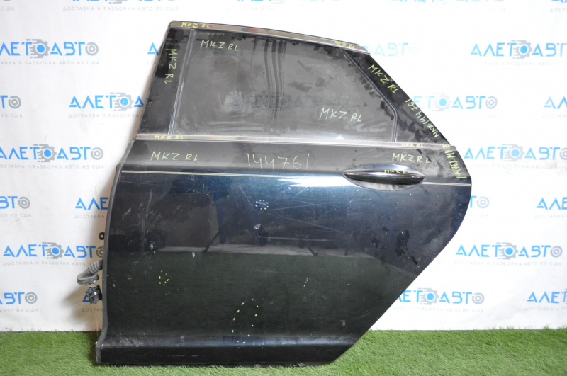 Door assembly rear left Lincoln MKZ 13-20 dark blue, butts