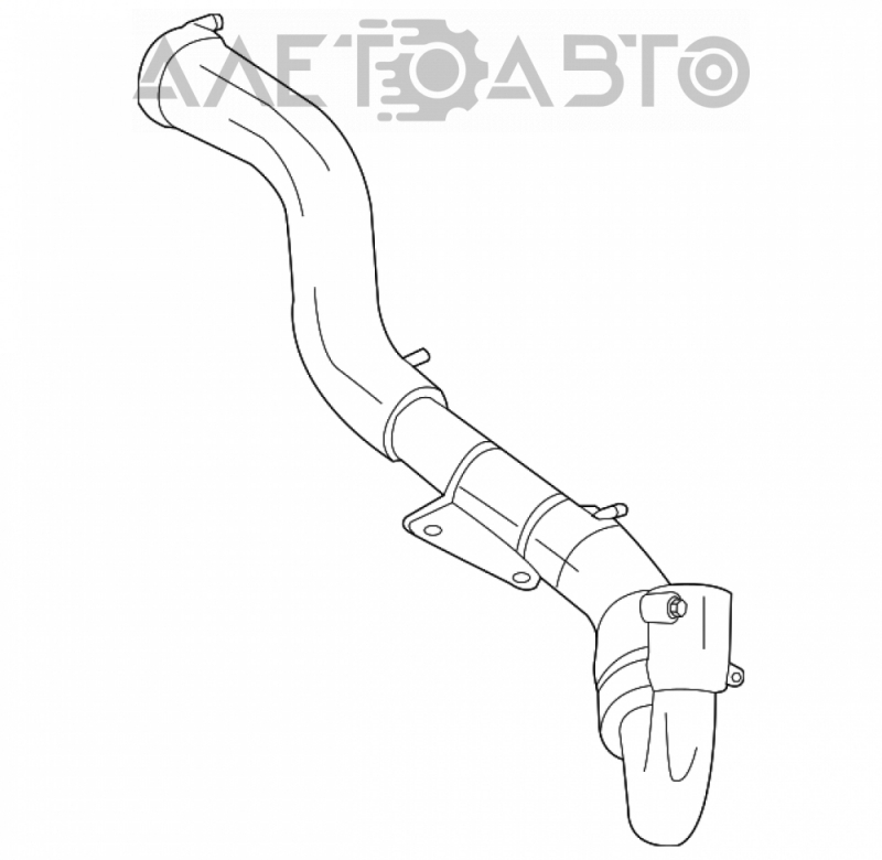 Rubber part of the pipe on the intercooler of the right Ford Fusion mk5 13-14 1.6T