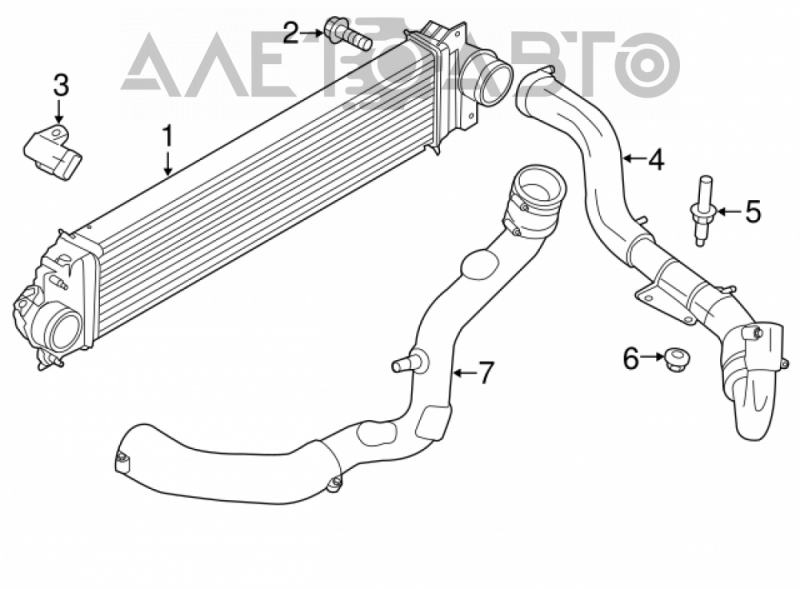 Rubber part of the pipe on the intercooler of the right Ford Fusion mk5 13-14 1.6T