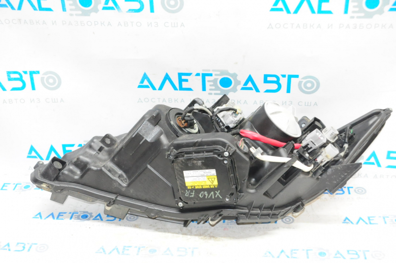 Front right headlight complete Lexus ES300h ES350 13-15 prerest xenon + LED DRL, broken fastener, for polishing
