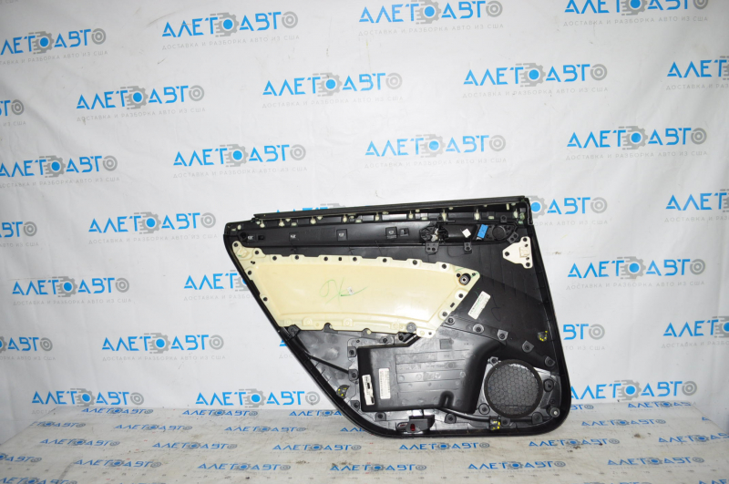 Door trim card rear right VW Passat b7 12-15 USA black with gray insert fastening defect