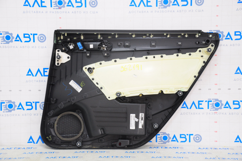 Door trim card rear left VW Passat b7 12-15 USA black, crack in fastening