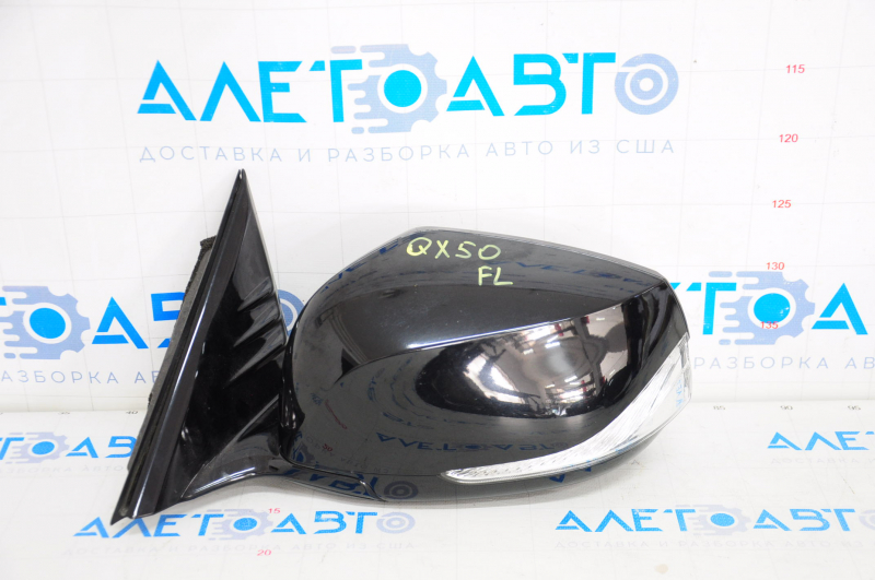 Left side mirror complete Infiniti QX50 19-20 16 pins, auto warehouse, camera, turn signal, black