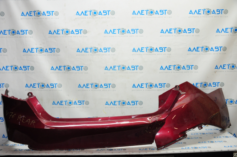 Rear bumper bare Toyota Camry v70 18-24 L/LE/XLE without parking sensors red 3T3, torn, pressed, broken fastener, tears