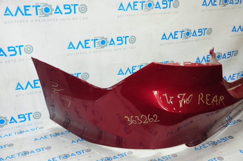 Rear bumper bare Toyota Camry v70 18-24 L/LE/XLE without parking sensors red 3T3, torn, pressed, broken fastener, tears