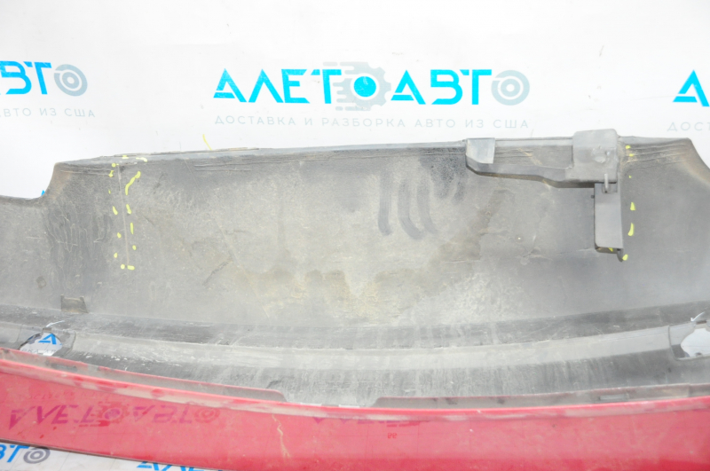Rear bumper bare Mazda 6 13-17 usa red 41V, missing fragments, torn, broken, pressed, scratched