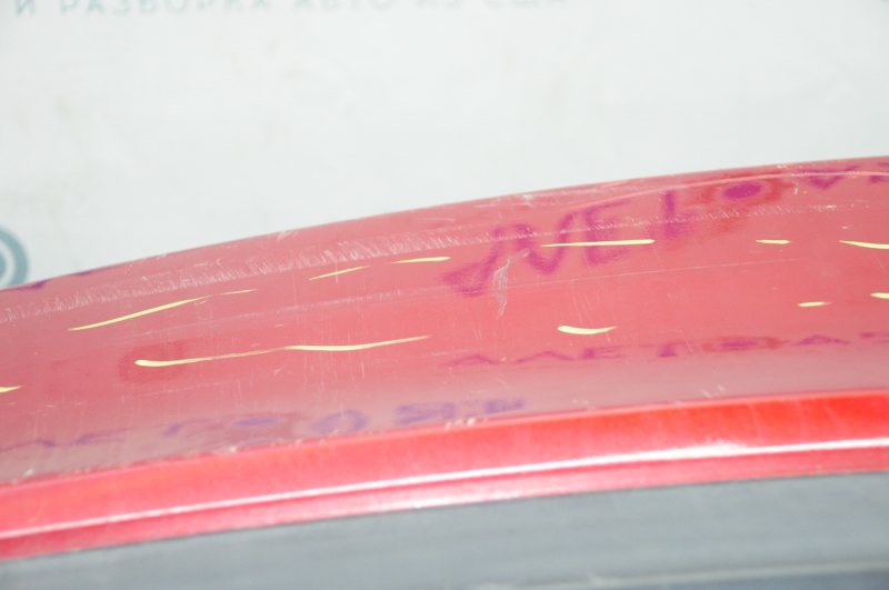 Rear bumper bare Mazda 6 13-17 usa red 41V, missing fragments, torn, broken, pressed, scratched