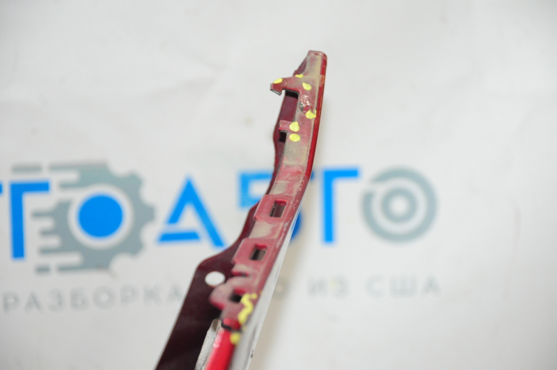 Front bare bumper Mazda 6 13-17 without washers and parking sensors, red 41V, broken fastening, pressed, scratched