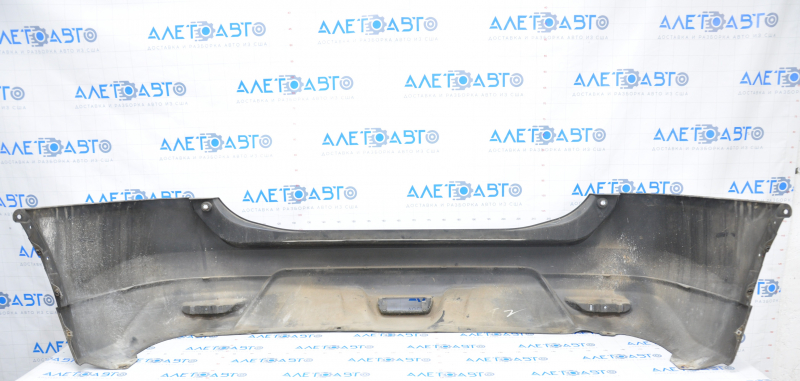 Rear bumper bare Nissan Rogue 14-16 blue dented from below, scratches